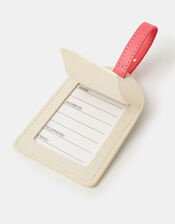 Floral Embroidered Luggage Tag, , large