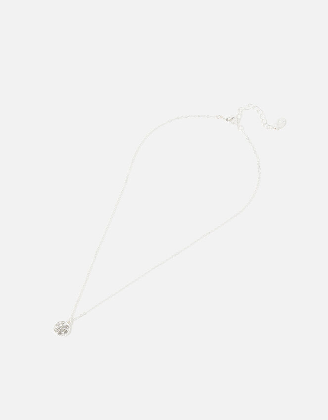 Pave Circle Pendant Necklace, , large
