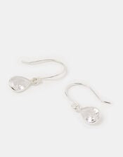 Sterling Silver Stone Teardrop Earrings, , large