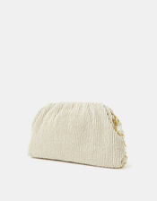 Pearl Shell Embellished Clutch Bag, , large