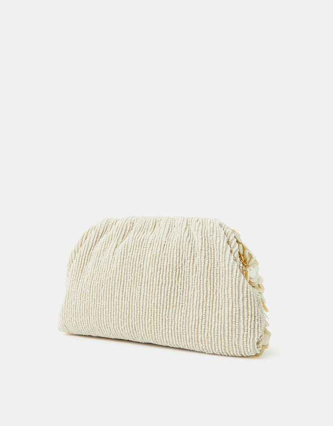 Pearl Shell Embellished Clutch Bag, , large