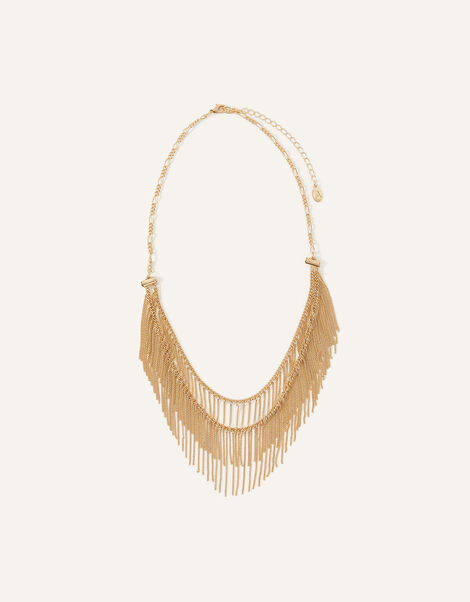 Fine Tassel Layered Necklace, , large