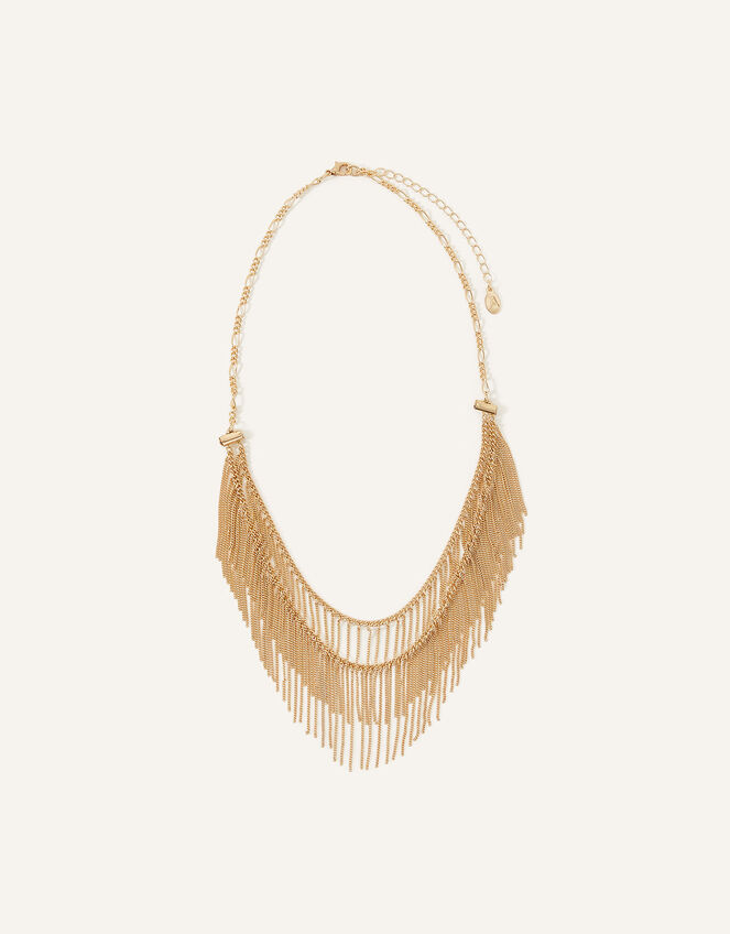 Fine Tassel Layered Necklace, , large