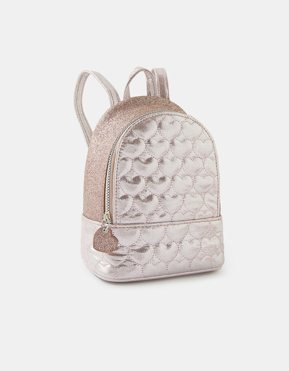 Mini Heart Quilted Sparkle Backpack Girls backpacks Accessorize UK