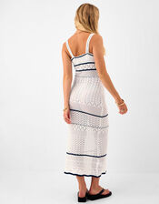 Monochrome Knitted Maxi Dress, Multi (MULTI), large