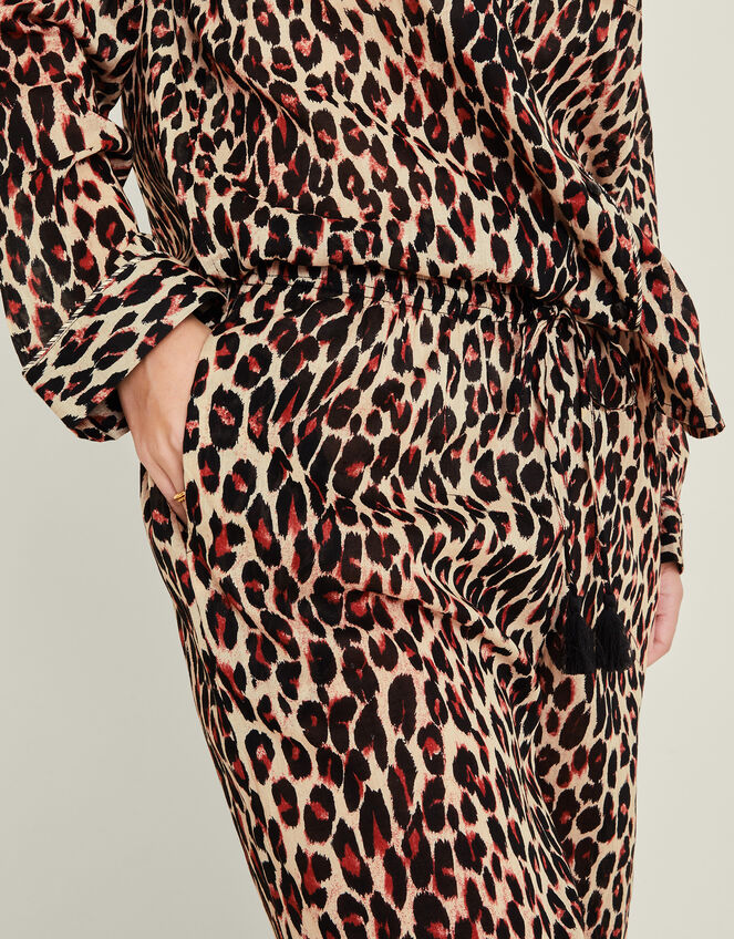 Leopard Print Long Pyjamas Set, Leopard (LEOPARD), large