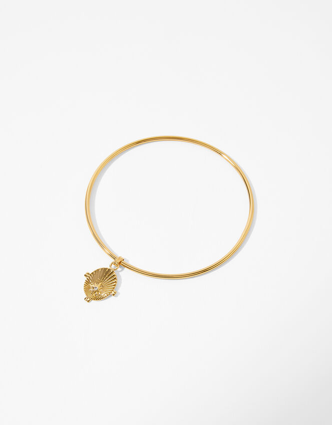 Gold-Plated Star Ray Bangle, , large