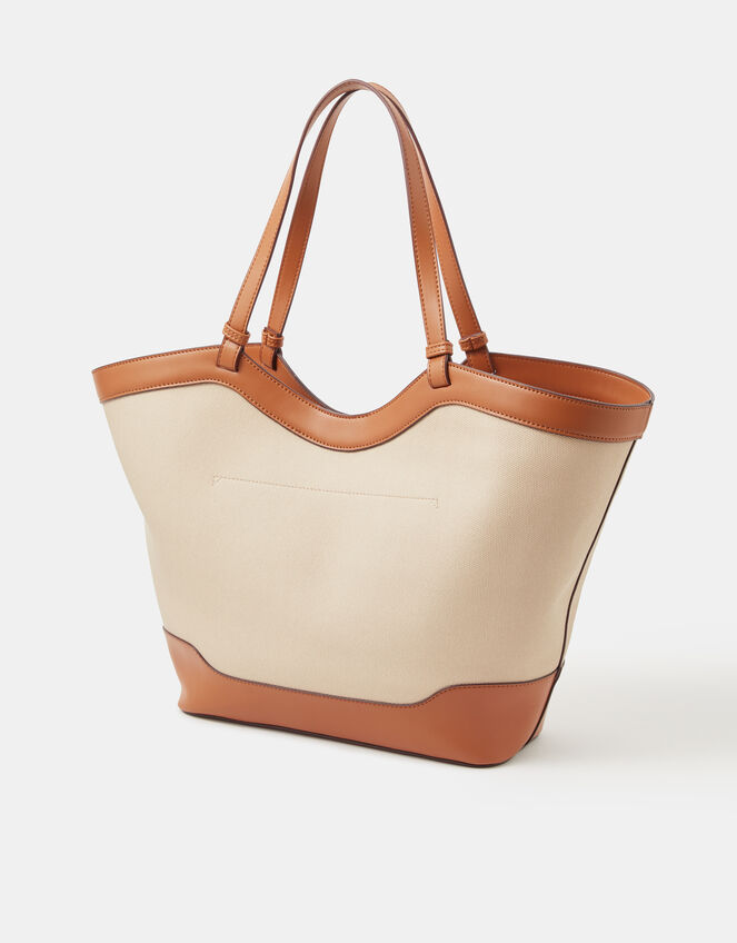 Two Tone Canvas Tote Bag, , large