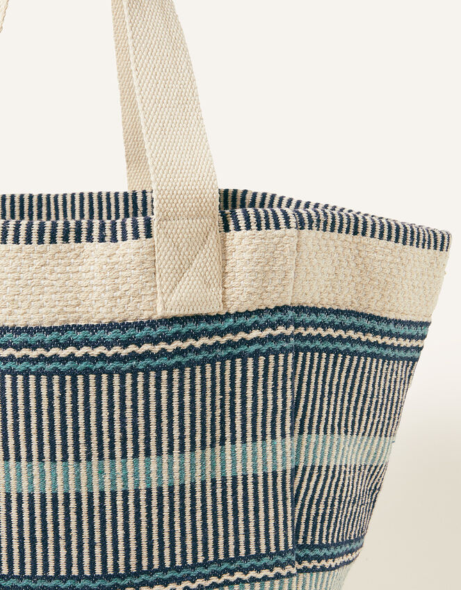 Stripe Woven Shoulder Bag, , large