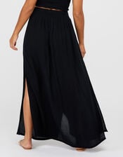 Charlotte Beach Maxi Skirt, Black (BLACK), large