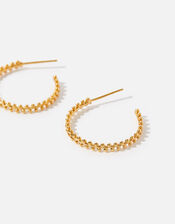 Gold-Plated Bobble Hoop Earrings, , large