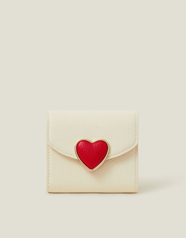 Heart Faux Leather Envelope Purse, , large
