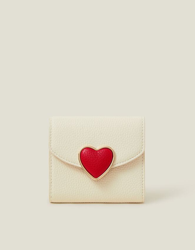 Heart Faux Leather Envelope Purse, , large