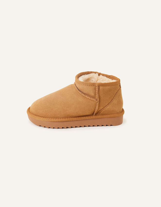 Suede Borg Lined Boots, Camel (BEIGE), large