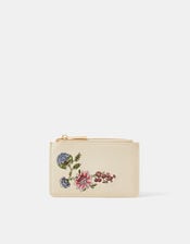 Floral Embroidered Card Holder, , large
