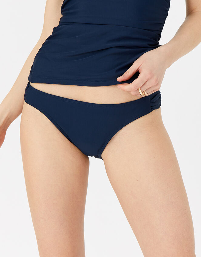 Ruched Bikini Briefs, Blue (NAVY), large