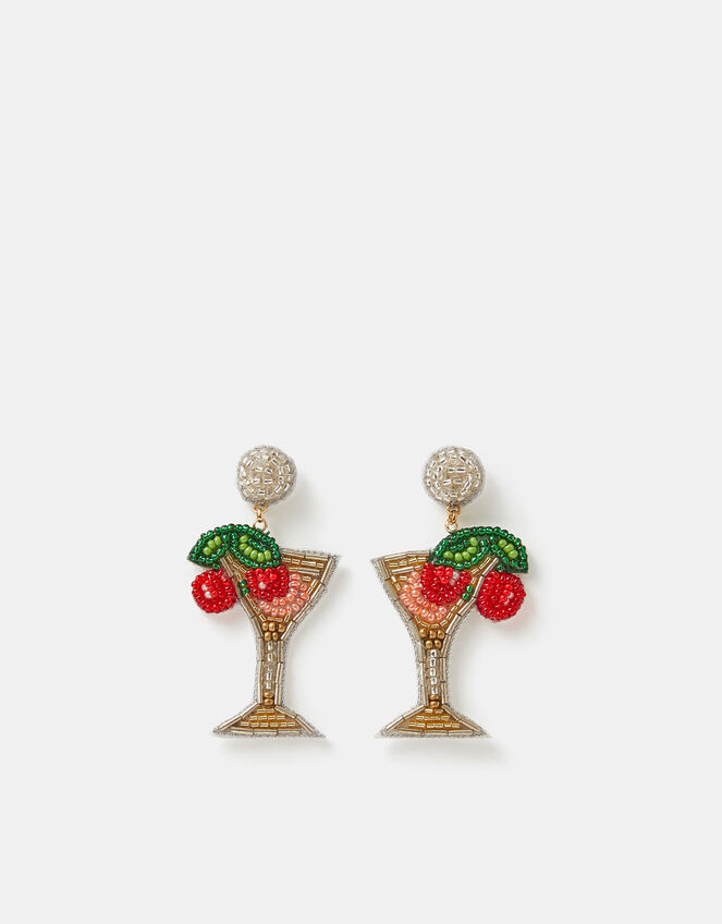 Beaded Cocktail Drop Earrings, , large