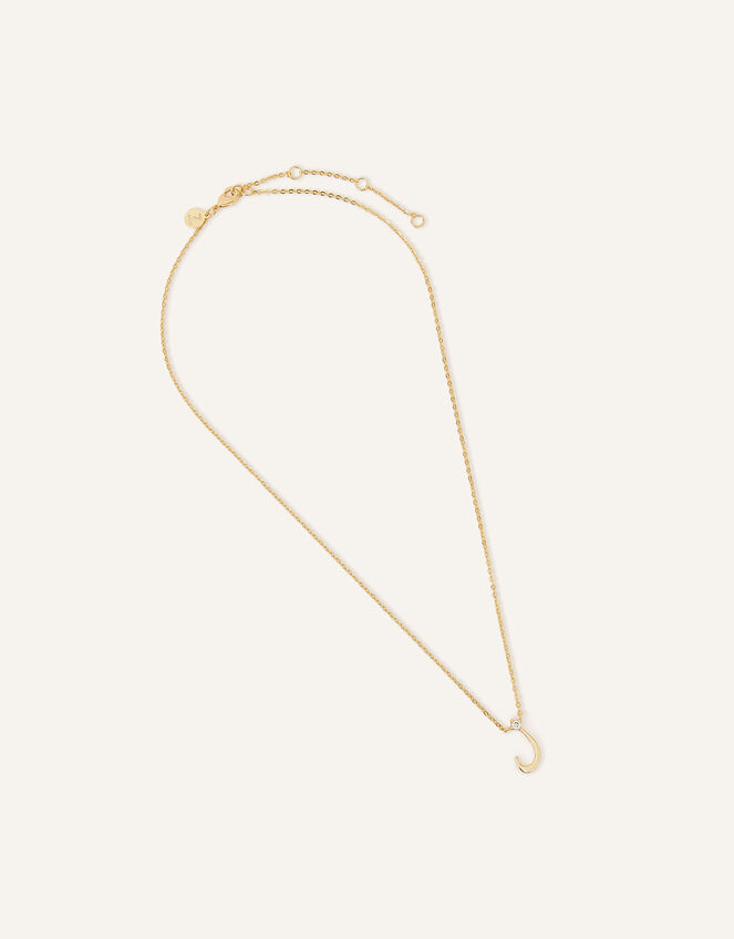 14ct Gold-Plated Arabic Initial Pendant Necklace - L (Laam), , large