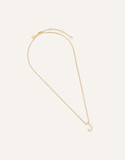 14ct Gold-Plated Arabic Initial Pendant Necklace - L (Laam), , large