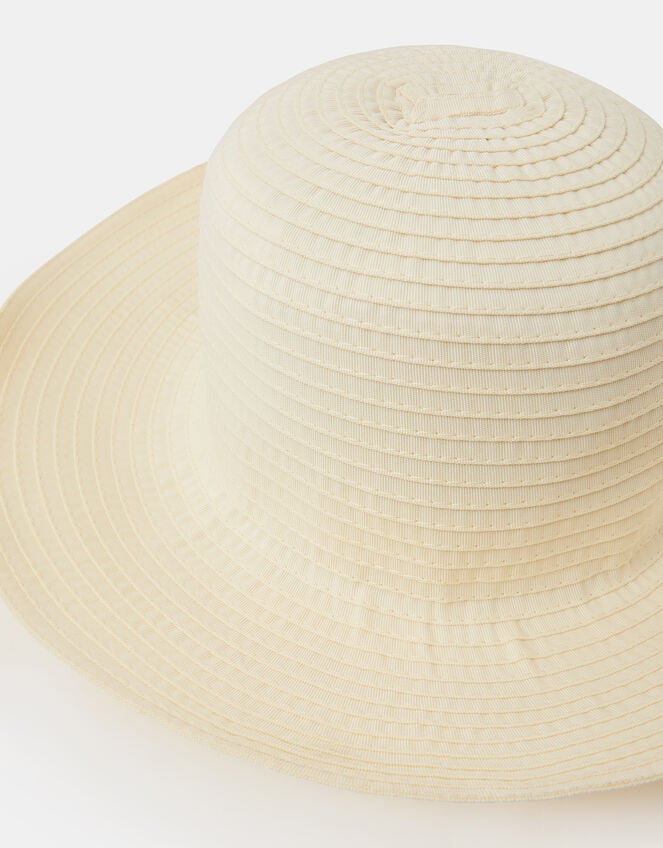 Packable Ribbed Bucket Hat Natural, , large