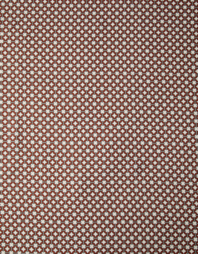 Reversible Tile Print Square Satin Scarf, , large