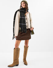 Corduroy Mini Skirt, Brown (BROWN), large