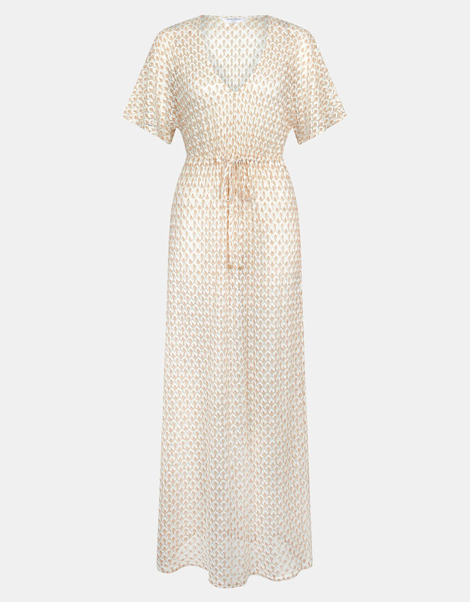 Knit Kaftan Maxi Dress, Gold (GOLD), large