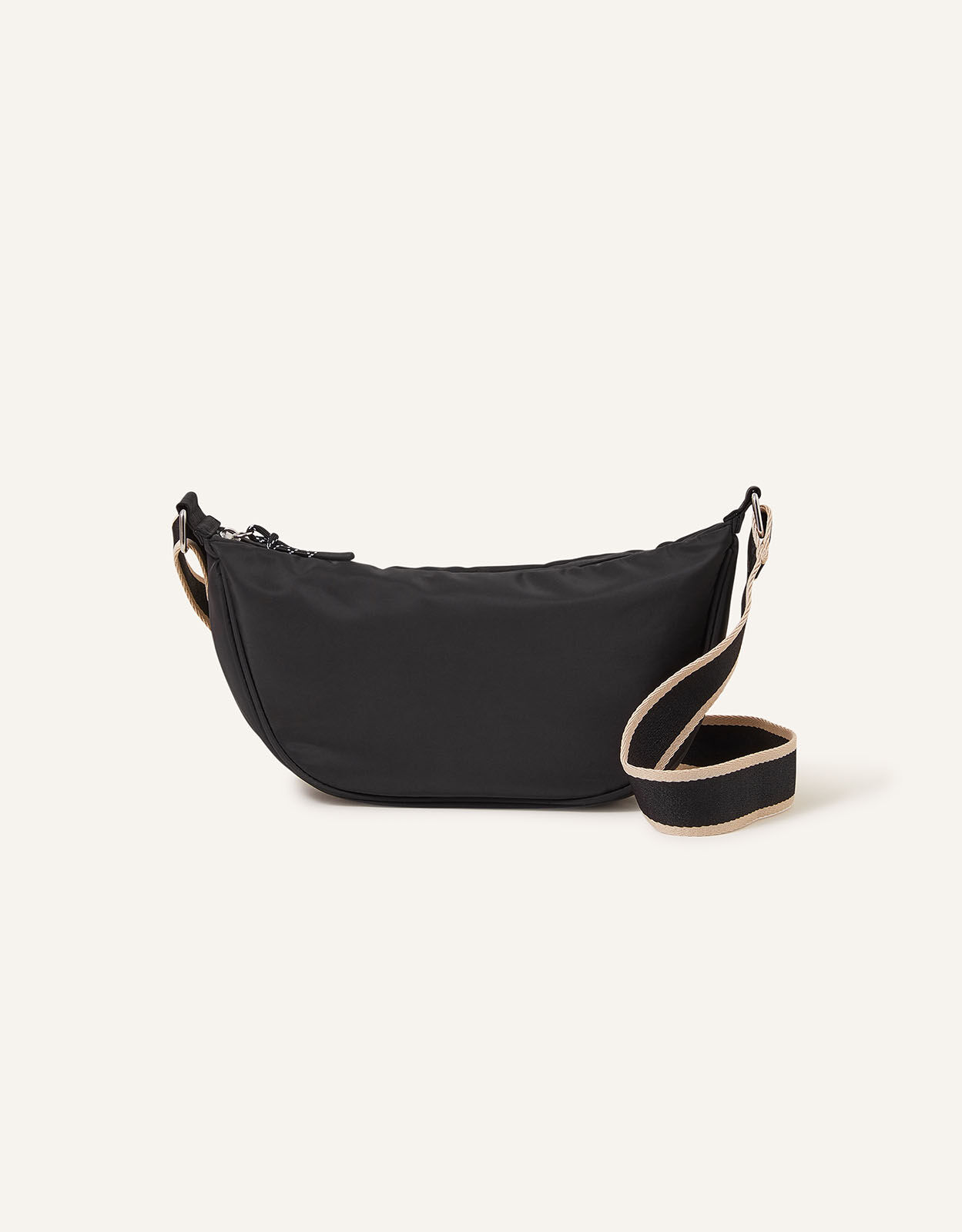 Black nylon cross body hot sale bag