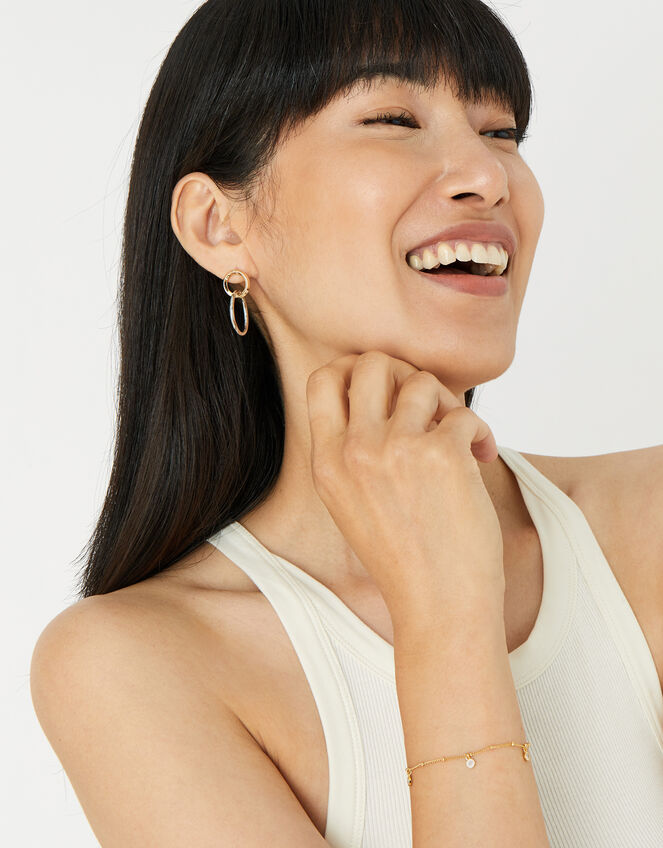 Gold-Plated Droplet Bracelet, , large