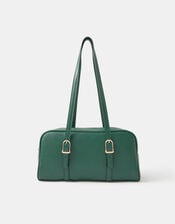 Buckle Strap Bowler Bag, Green (GREEN), large