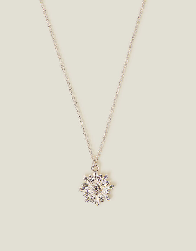 Flower Gem Pendant Necklace, , large