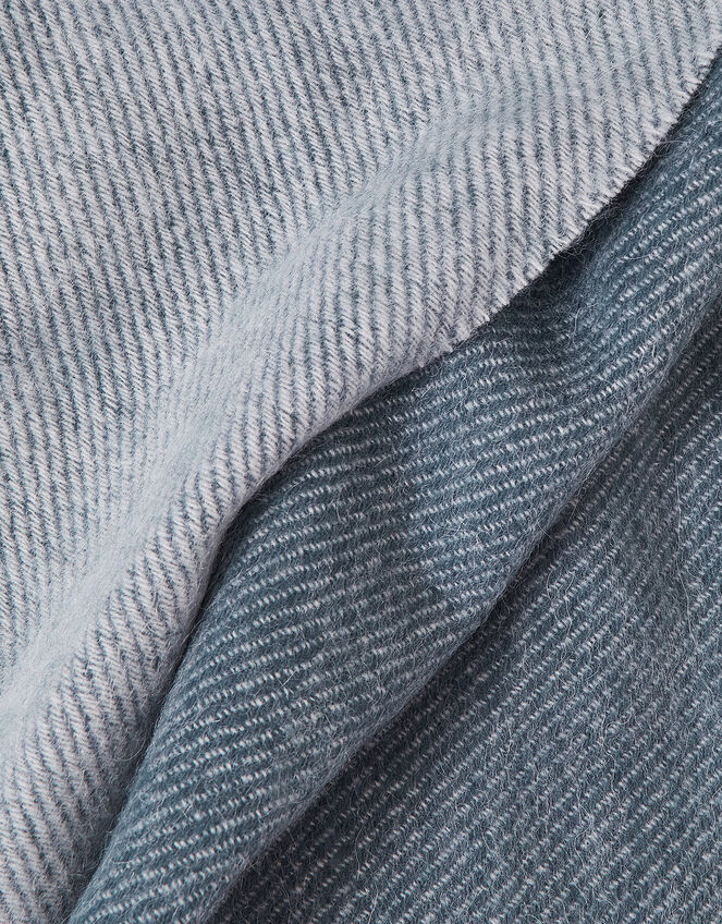 Luxury Wool Scarf, Blue (NAVY), large