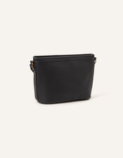 Top Zip Cross-Body Bag, Black (BLACK), large