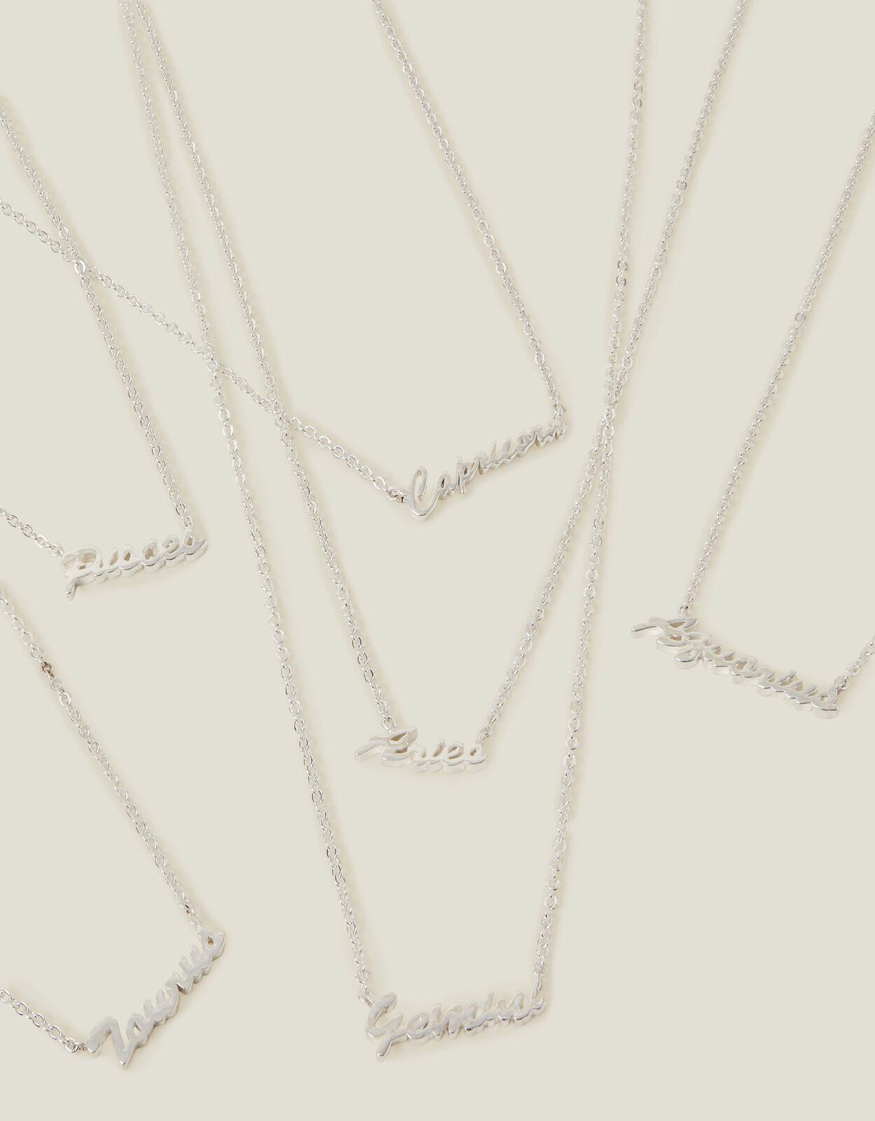 Star sign silver necklace hotsell