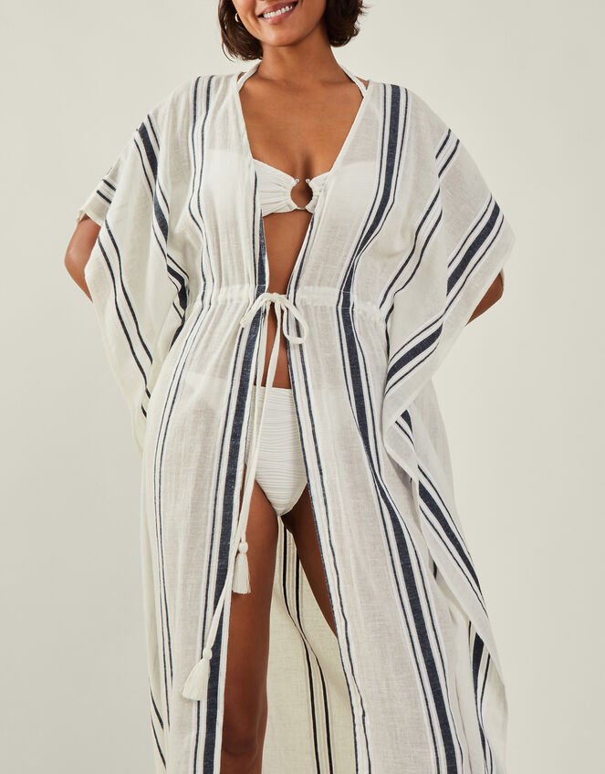 Stripe Kaftan, Black (BLACK WHITE), large