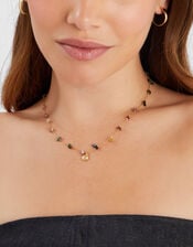 14ct Gold-Plated Semi-Precious Nugget Station Necklace, , large