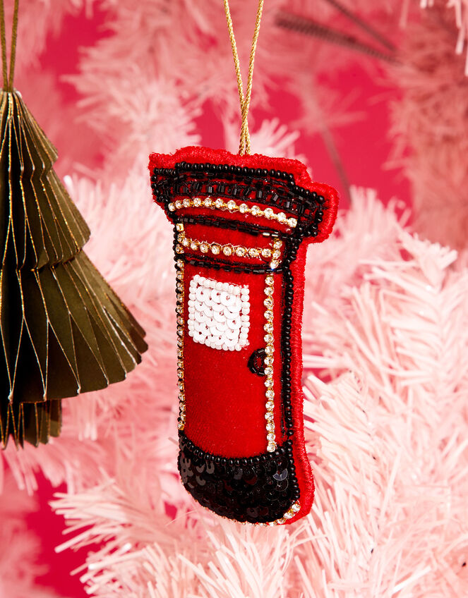 Embellished Post Box Hanging Decoration, , large