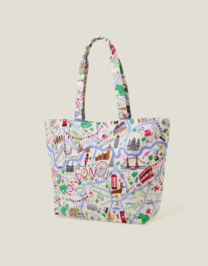London Map Print Shopper Bag, , large