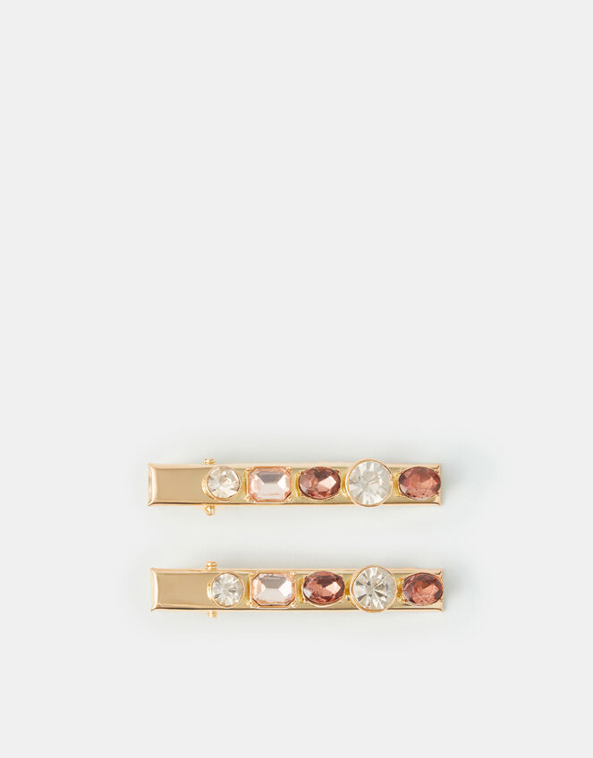 2-Pack Gemstone Hair Clips, , large
