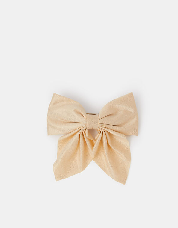 Girls Sparkle Bow Barrette Hair Clip, , large