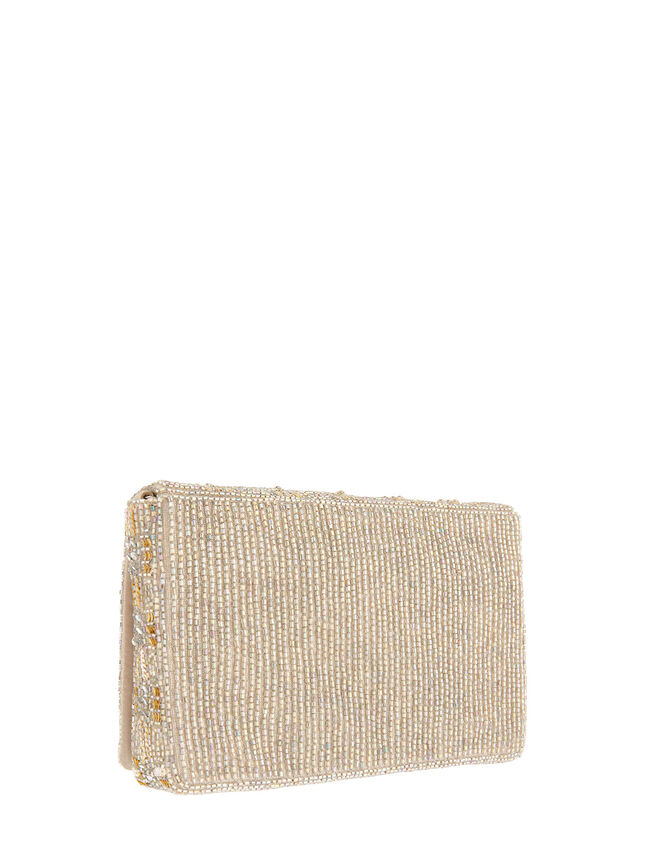 Crystal Embellished Clutch Bag, , large