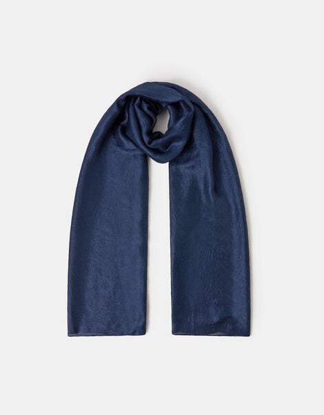 Lightweight Shimmer Scarf, Blue (NAVY), large