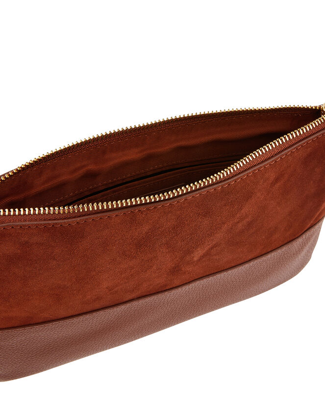Carmela Leather Cross Body Bag, Orange (RUST), large