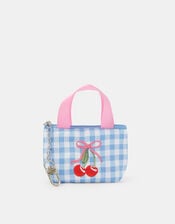 Girls Mini Gingham Bag Stationery Set, , large