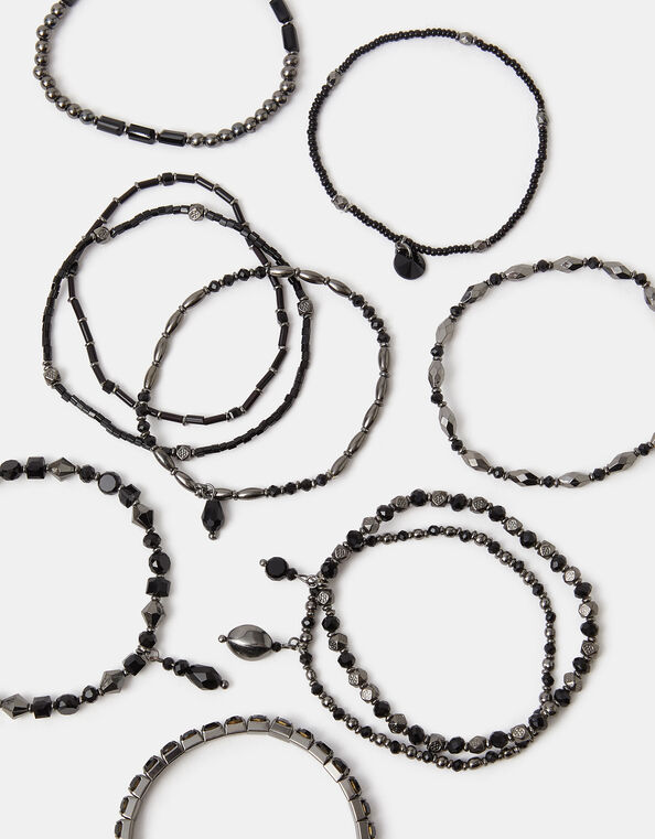 Metallic Bead Stretch Bracelet Multipack, , large