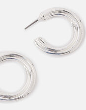 Line Hoop Earrings, , large
