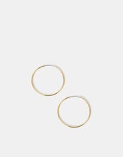 14ct Gold-Plated Thin Hoop Earrings, , large