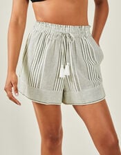 Stripe Beach Shorts, Green (KHAKI), large