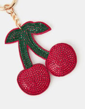 Rhinestone Cherry Bag Charm, , large