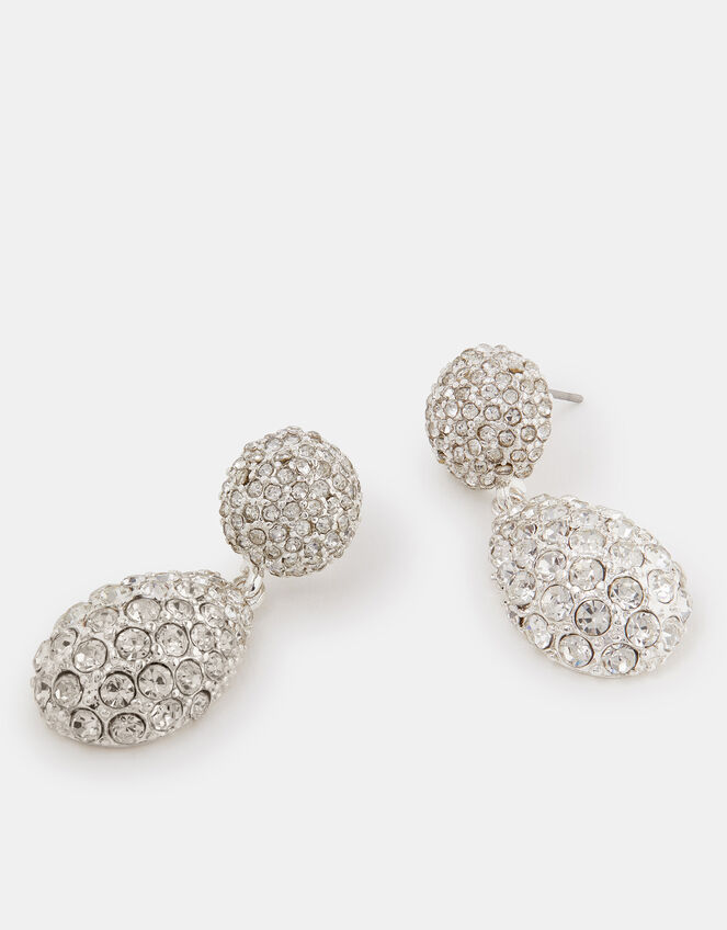 Double Drop Diamant&eacute; Earrings, , large